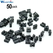 50 шт. 2,54 мм 8 Pin 8 Pin DIP-8 8DIP 8 DIP IC АДАПТЕР гнезд припоя Тип 2,54 мм