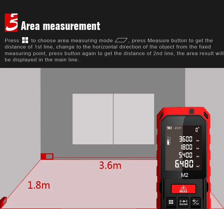 Mileseey, перезаряжаемый лазерный дальномер, Новое поступление, 50 м, лазерный дальномер, лазерный измерительный угол, инструменты, диастиметр, красный