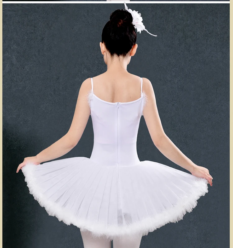 Balé Vestido branco de Dança Fêmea Adulta