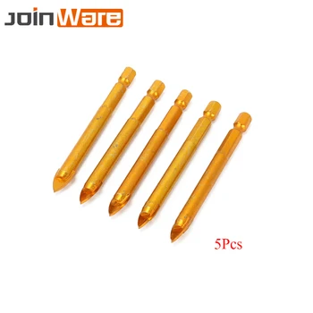 

5Pcs Head 10mm Ceramic Alloy Drill Triangular For Glass Marble Tile Cutter Power Hand Tools Accessories