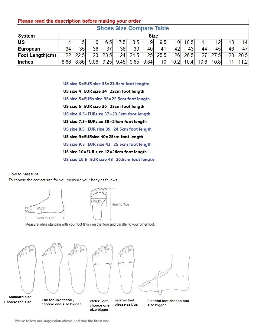 Men Shoe Size