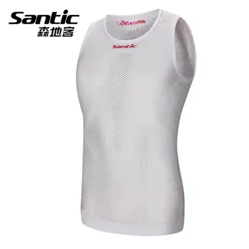 

Santic Cycling Jersey Keep Dry and Warm Mesh Cycling Sleeveless Bike Bicycle Undershirt Winter Bicycling Clothing