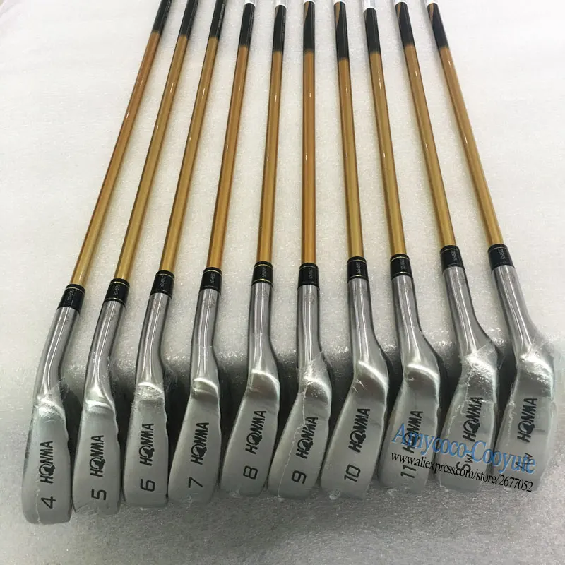 Новые клюшки для гольфа HONMA S-06 4 звезды утюги для гольфа 4-11Sw железные клюшки для гольфа стальной вал или графитовый Вал R или S Cooyute