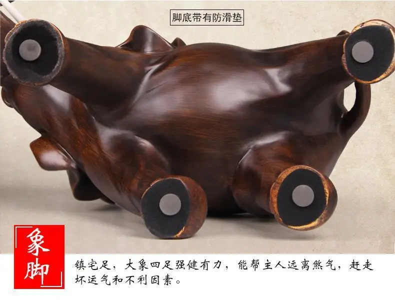 Фэн-шуй элегантная статуя слона из смолы статуя счастливого богатства Статуэтка ремесла украшения подарок для домашнего офиса украшение стола
