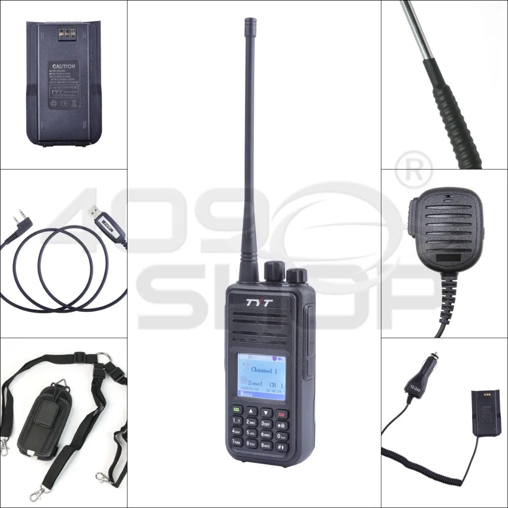 New MD380 400-480MHz Digital Mobile Radio + CABLE / BATTERY / CAR CHARGER / SOFT CASE / ANTENNA / SPEAKER MIC