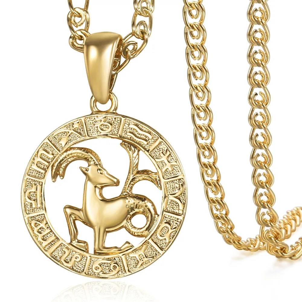 Capricorn Zodiac Sign Necklace For 