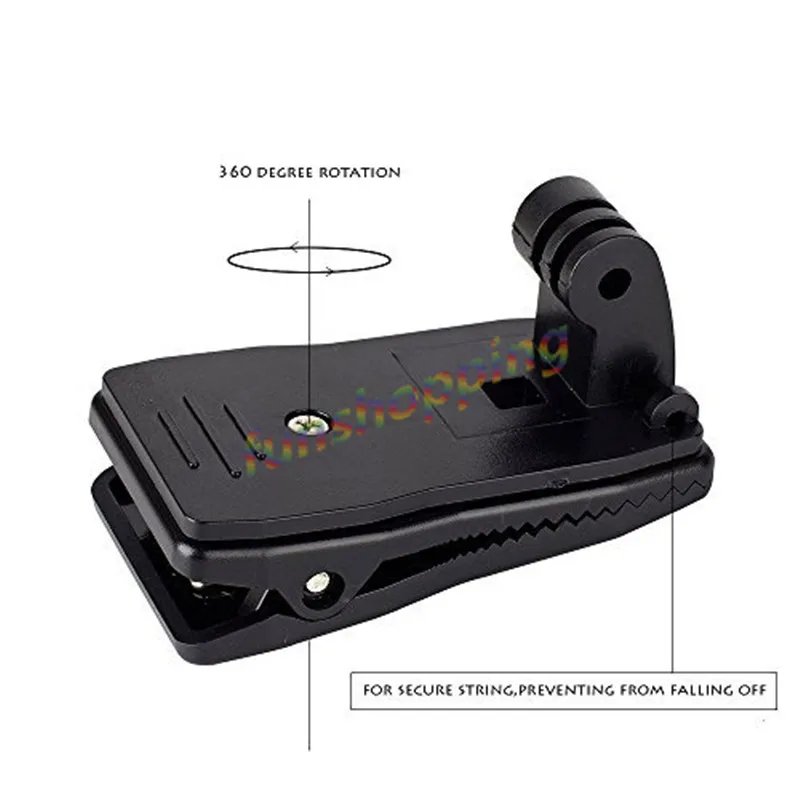 

360 Degree Rotating Backpack Hat Clip Clamp Mount Belt Buckle for GoPro Hero 6 5 4 3+ 3 Hero Series Xiaomi Yi camera accessories