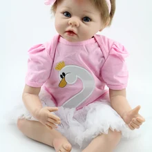 Силиконовые реалистичные Reborn Baby Doll для девочек Kawaii новорожденных Размер игрушечные дети руки-волосы с корнями мягкие игрушки