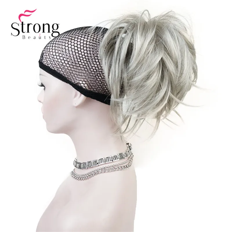 StrongBeauty, 12 дюймов, на заколках, конский хвост, волосы для наращивания, толстая челюсть, коготь на синтетических волосах, конский хвост, цвет на выбор