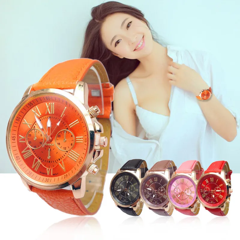 

Ladies Women Watches Casual and Fashion 2018 Leather Band Female Quartz Wrist Watches in Ten Colour High Quality Dropshipping