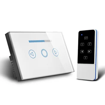 

US AU Type 433 Mhz Remote Control Touch Dimmer Light Switch with Blue LED Backlight Switches Compatible with Broadlink