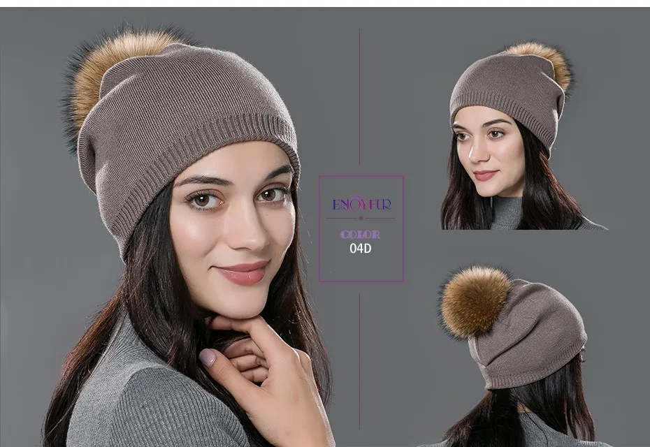 Bonnet en Tricot pour Femme d'hiver Bonnet avec Pompon Non Amovible  Doublure en Satin Chaud Bonnet Doublure Soie Crochet Chapeau de Plein  Air-Gris 3303