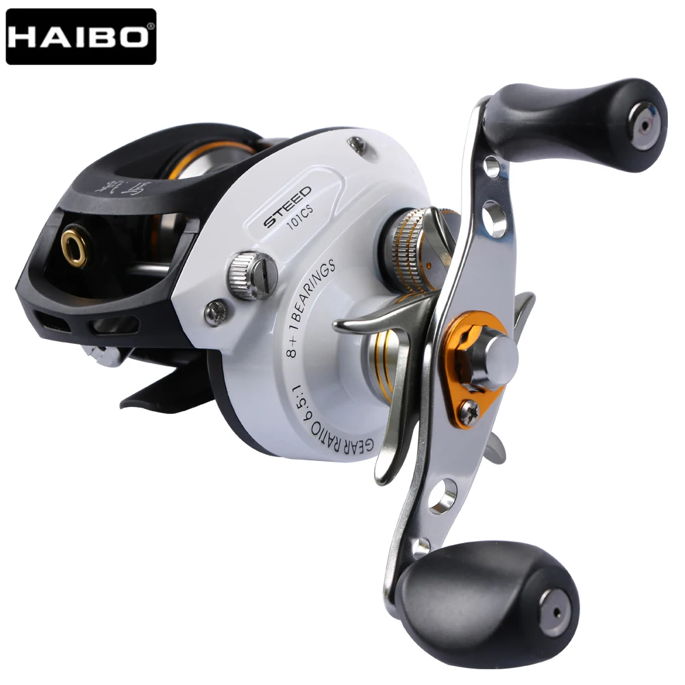 Haibo STEED baitcasing Катушка 8 + 1 BB Рыболовная катушка левая/правая рука белая