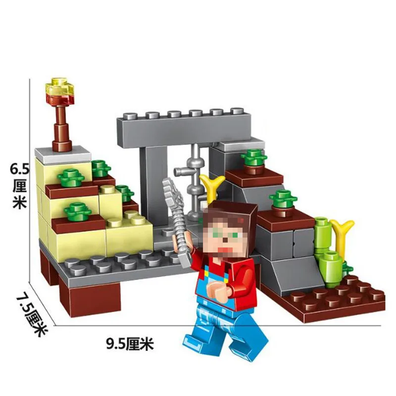 4 шт./лот My World Town Guardian Legoings Набор строительных блоков игрушки подарки|Блочные