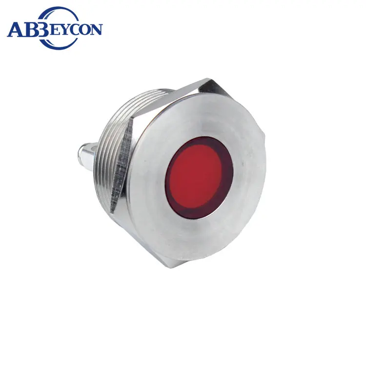 IN56 automotive Single light source 12v 110v 220v led Signal Lamp metal waterproof Pilot 28mm anti-vandal indicator | Освещение