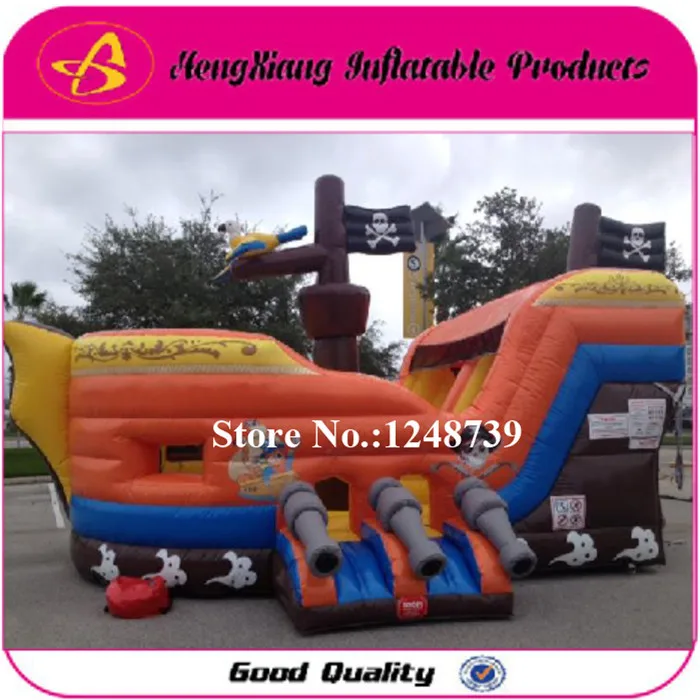 GOOD Quality Nice Price Pirate Ship Bouncy House Inflatable Castle Slide With Blower toys. Bouncing Bed Trampline | Игрушки и хобби