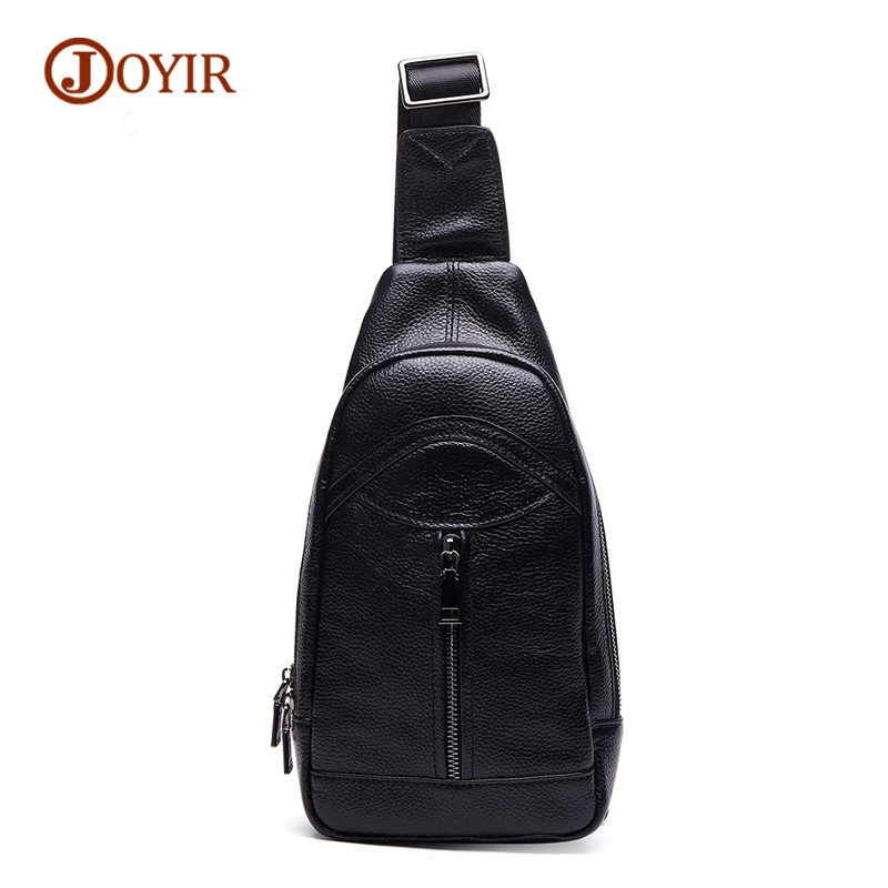 

JOYIR Top Quality Messenger Bags Male Genuine Leather Chest Bag For Men Small Crossbody Bag Cow Leather Brand Men Bag