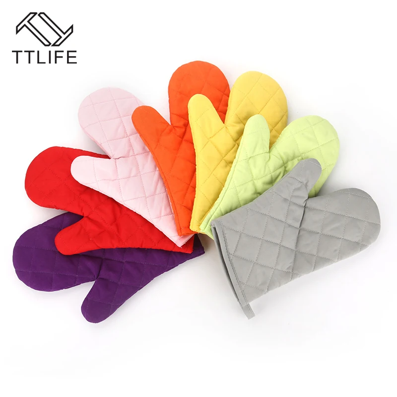 

TTLIFE 1PC Kitchen Heat Resistant Oven Gloves Mitts Home Cooking Bakeware Accessories Baking Supplies