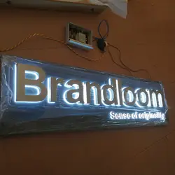 Пользовательские из нержавеющей стали с подсветкой led бизнес-магазин логотип спереди письмо вывесок