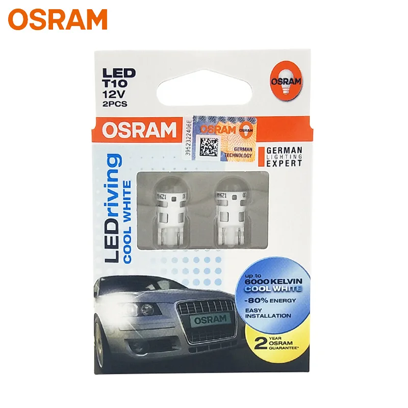 

OSRAM LEDriving Standard LED Retrofit W5W T10 2880CW Cool White Car Turn Signal Light Auto Interior Lamps (Twin)