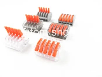 

1pcs 222-415 Universal Compact Wire Wiring Connector 5 pin Conductor Terminal Block With Lever AWG 28-12