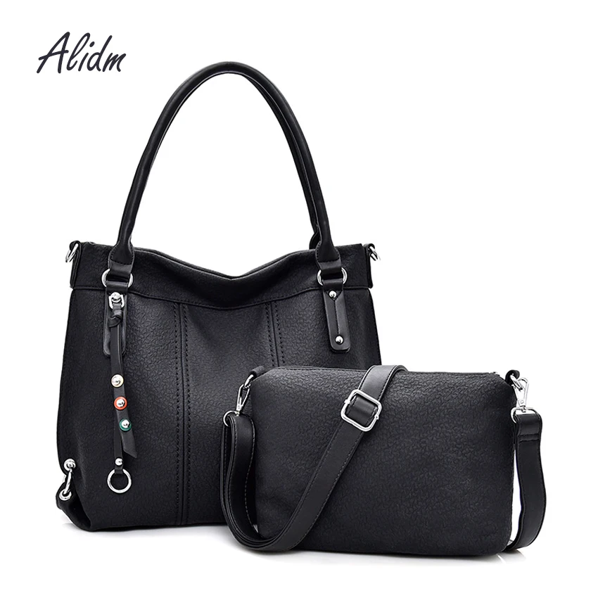 

Women Handbag Leather Women Shoulder Bags 2 sets Famous Brand Designer Women Messenger Bags Ladies Casual Tote Bags sac a main