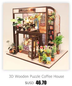 3D Деревянный пазл роскошная вилла DIY ручной работы мебель миниатюры кукольный домик модель здания домашний стол украшение подарок для детей