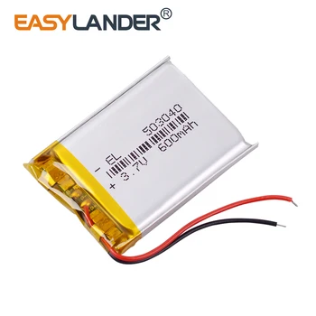 

3.7V 600mAh battery 503040 Lithium Polymer Li Po li ion Rechargeable Battery For Mp3 MP4 MP5 GPS bluetooth electronics part