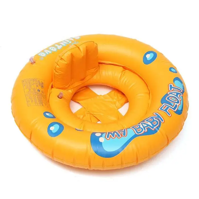 Детский плавающий круг с сиденьем для малышей, желтая игрушечная лодка для детей 0-2 лет, безопасные аксессуары для плавания