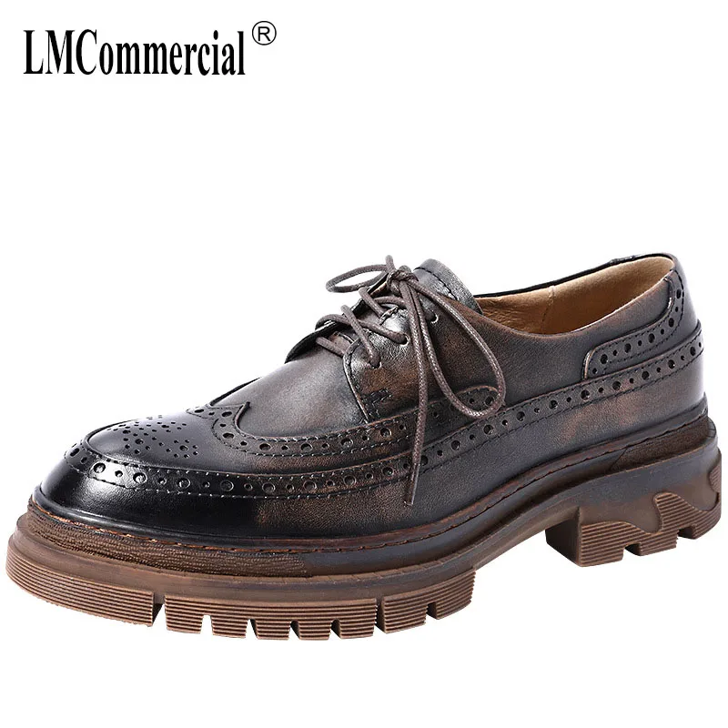 

bullock shoes men High Quality Genuine Leather Shoes Men,Lace-Up Business Men Shoes,Men Dress Shoes British retro cowhide spring