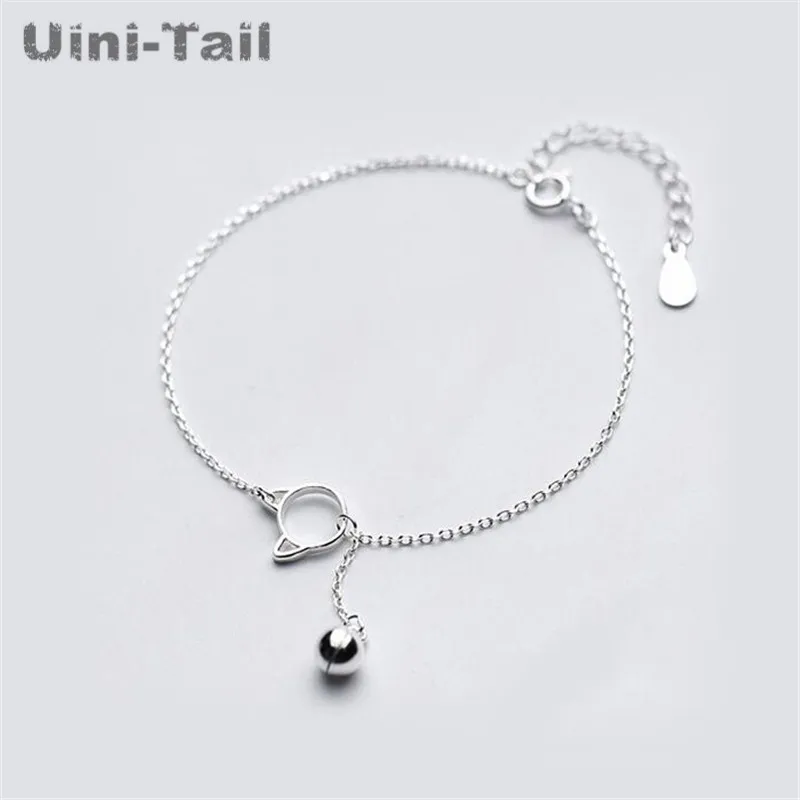 Uini-Tail популярный браслет с колокольчиками в Корейском стиле серебристый