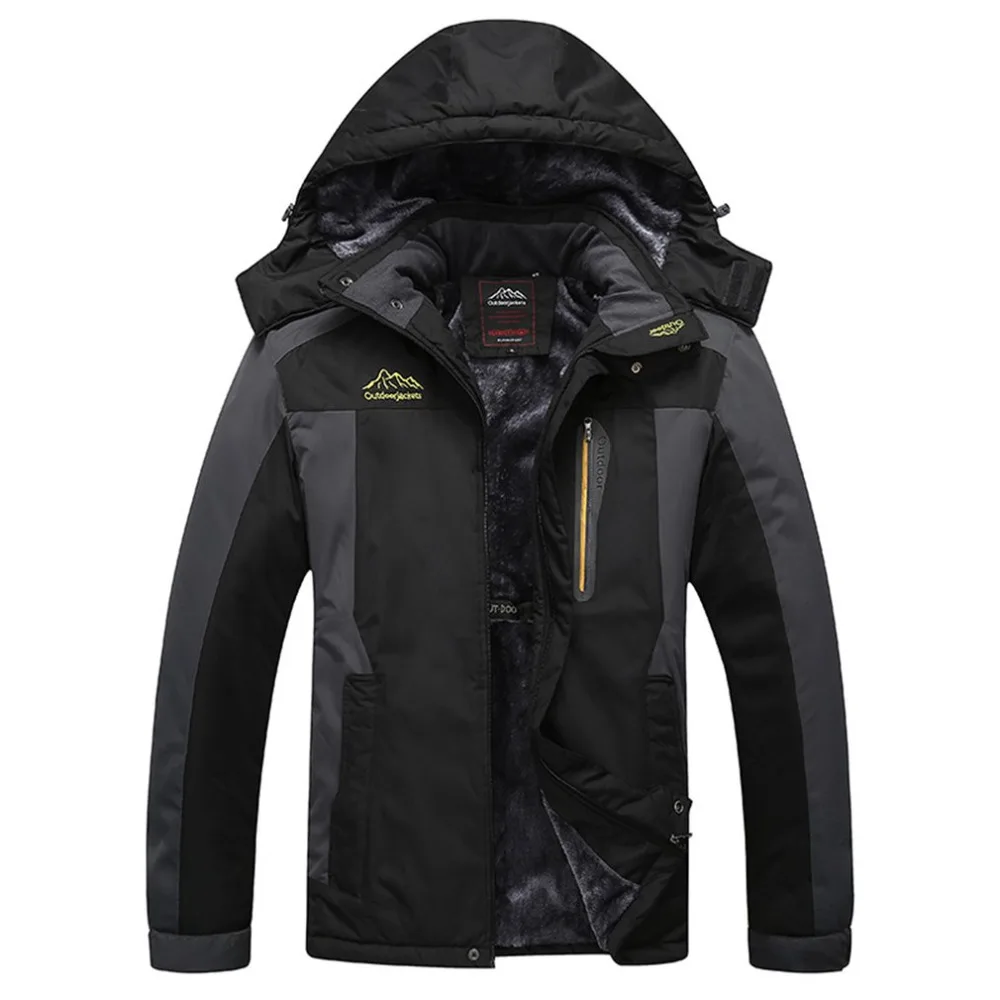 

2018 Hot Winter Waterproof Hiking Jacket Softshell Men Windbreaker Jacket Plus Sizes Fleece Heated Fishing Jacket