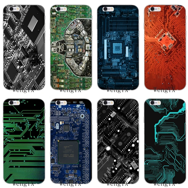 

Technology Circuit Motherboard Soft phone case For Huawei P20 mate 20 pro lite Y6 Y7 Y9 prime 2018 2019 Honor 7A 8C 8X 9 10