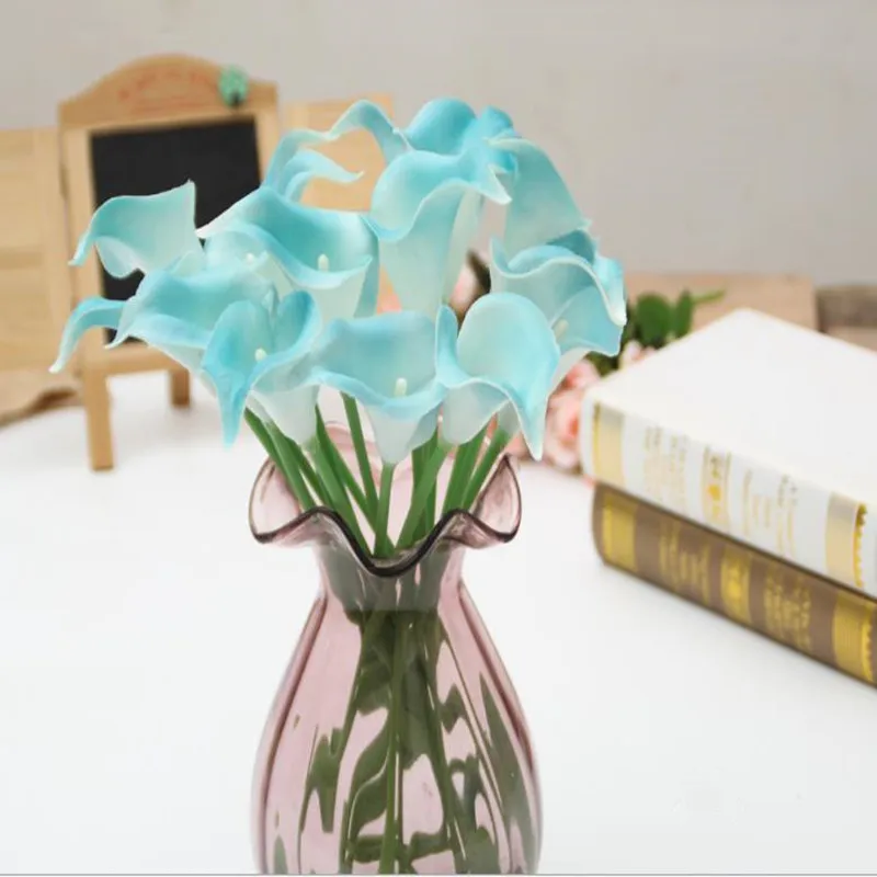 Flone Feel PU Artificial Calla Lily Flowers Simulation Single Branch Flowers For Wedding Home Party Living Room Balcony Decor Flone Feel PU Artificial Calla Lily Flowers Simulation Single Branch Flowers For Wedding Home Party Living Room Balcony Decor