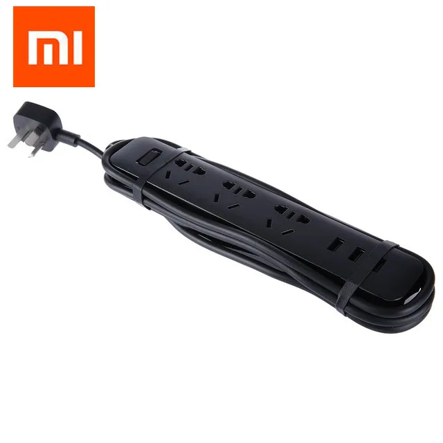 comprar Original Xiaomi Powerstrip 3 XMCXB01QM Rápido Carregamento Tomada De Régua De Energia Tomada USB Placa Remendo 10A Fora 250 v 2500 w 1.8 m de Comprimento