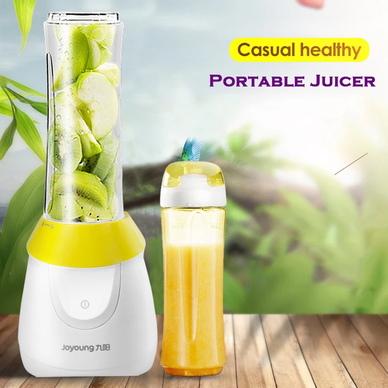 New Joyoung Household Outdoor Portable Juicer Double Cup Food Grade ABS
