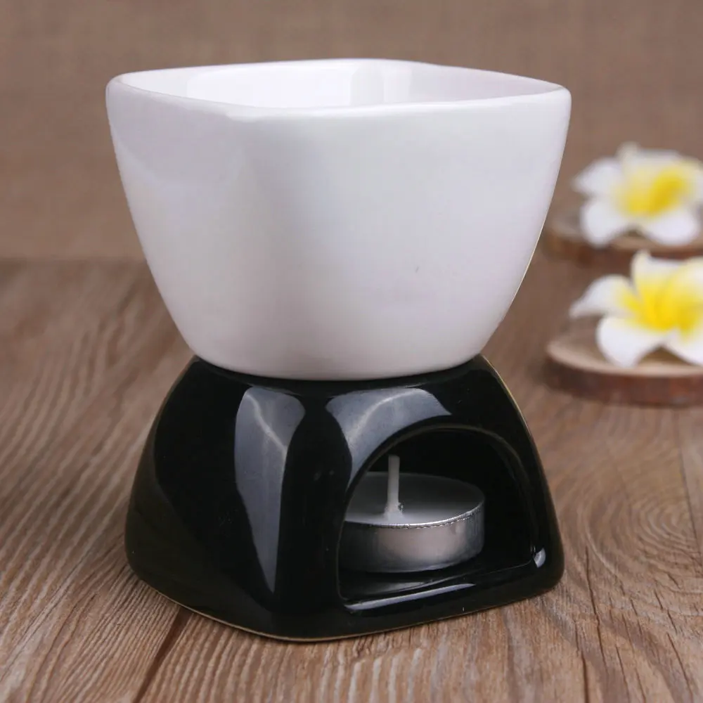 Essential Oil Burner Large capacity Black And White Ceramic