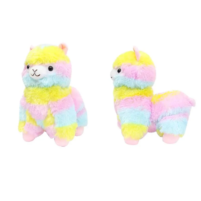 

20cm Soft Rainbow Alpaca Stuffed Plush Toy Doll Rainbow Horse Lama Animals Unicorn Toys For Children Christmas Birthday Gift