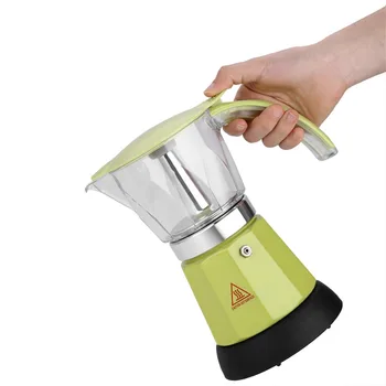 

Household Portable 300ml Electric Espresso Moka Pot Detachable Kitchen Cooking Stovetop Coffee Maker Pot 480W EU Plug