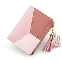 Geometric Women Wallets with Zipper Pink Phone Pocket Purse Card Holder Patchwork Women cute Wallet Lady Tassel Short Coin Purse Geometric Women Wallets with Zipper Pink Phone Pocket Purse Card Holder Patchwork Women cute Wallet Lady Tassel Short Coin Purse