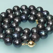 Раковины ЮЖНОГО МОРЯ груша благородство женские жемчужный браслет 11-12 мм белый черный, розовый пресноводный жемчуг Цепочки и ожерелья 17-1" серебро-ювелирные изделия