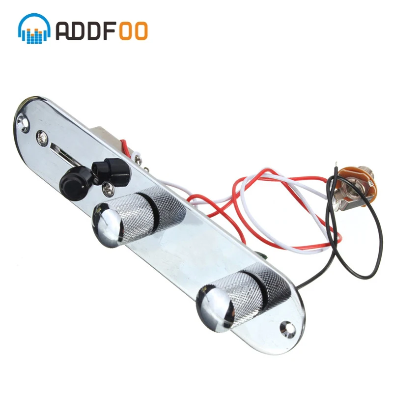 

ADDFOO Chrome Loaded Control Plate For Tele Completely Wired Telecaster Guitar Volume Tone Control With Speed knob Free Shipping