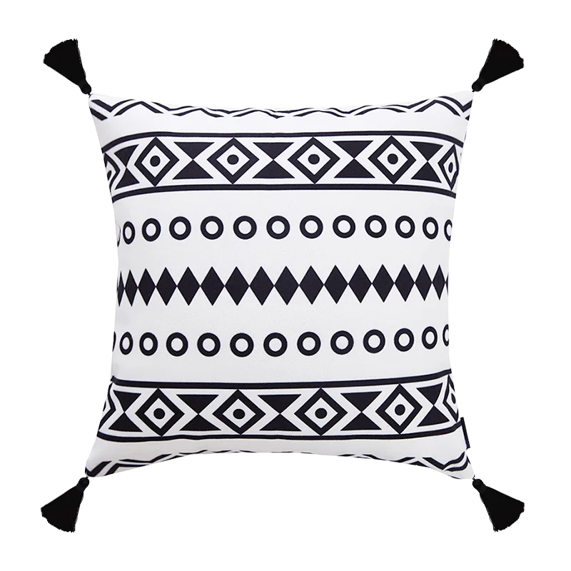 Ins الشمال بسيطة هندسية أكياسها الحديثة غرفة المعيشة كنبة مكتب غطاء الوسادة وسادة سيارة غطاء ديكور المنزل لا حشو