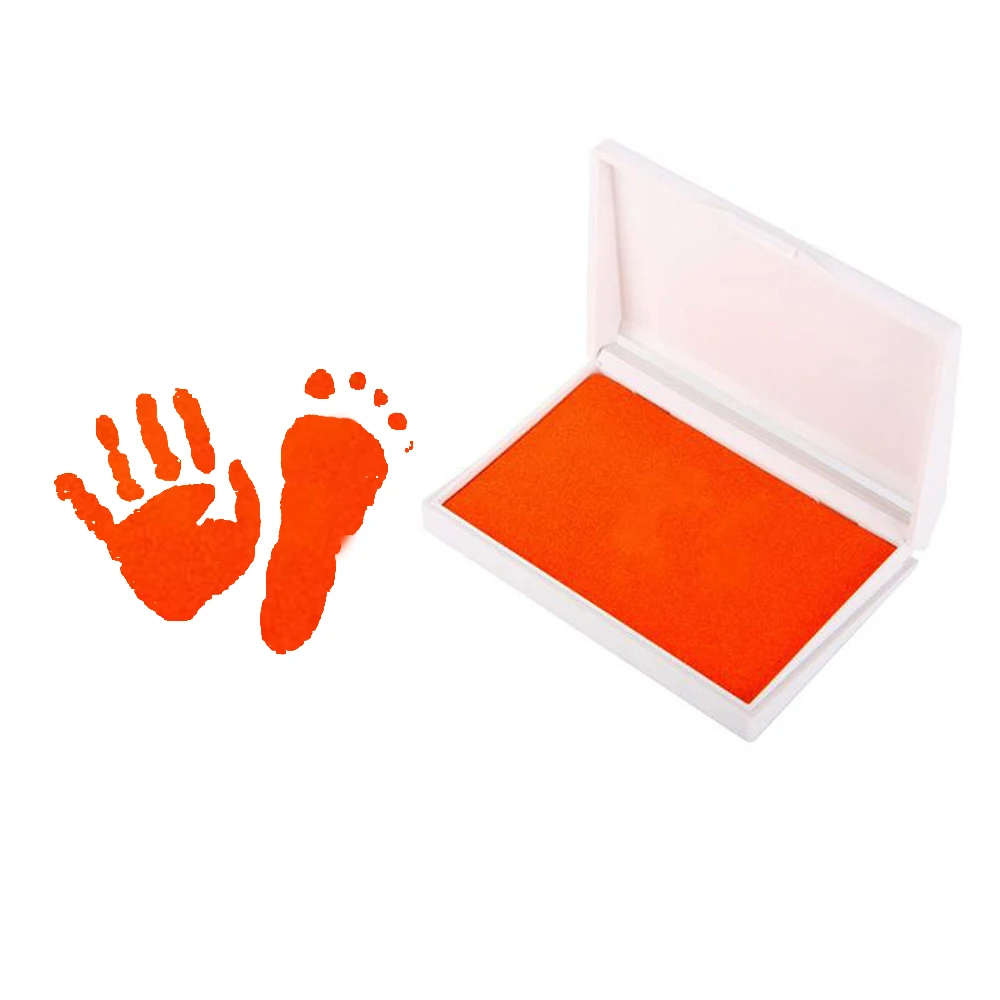 Новорожденный отпечаток руки ребенка отпечаток отпечатка пальца комплект Inkpad нетоксичные сувениры литье чернил коврик младенческой глиняные игрушки милые подарки - Цвет: 5