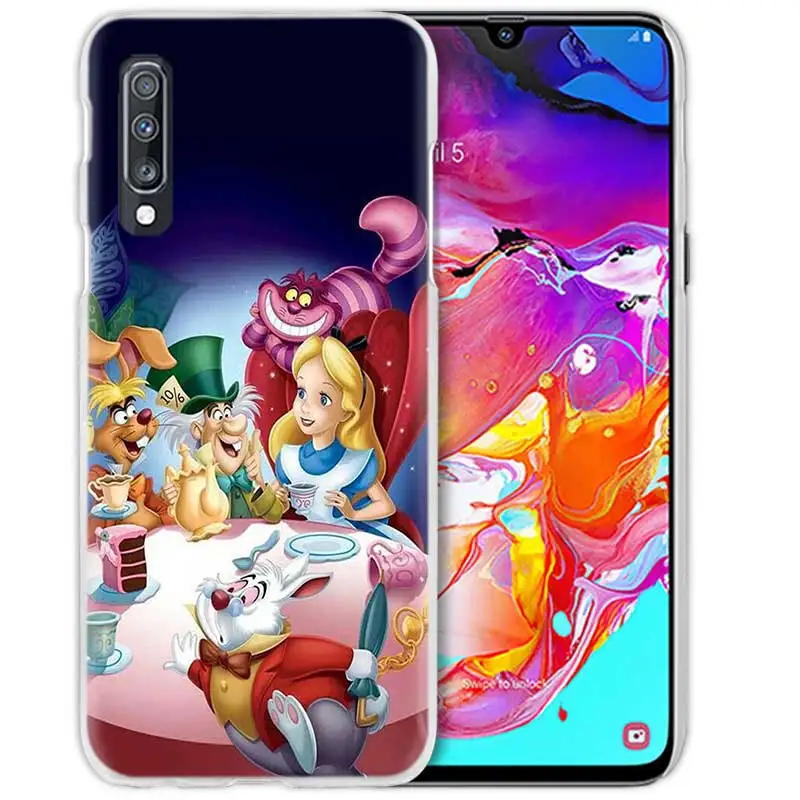 Алиса в стране чудес чехол для samsung Galaxy A50 A70 A80 A20e A60 A40 A30 A20 A10 A8 A6 плюс A9 A7 жесткий чехол с рисунком из аниме чехол для телефона - Цвет: 08