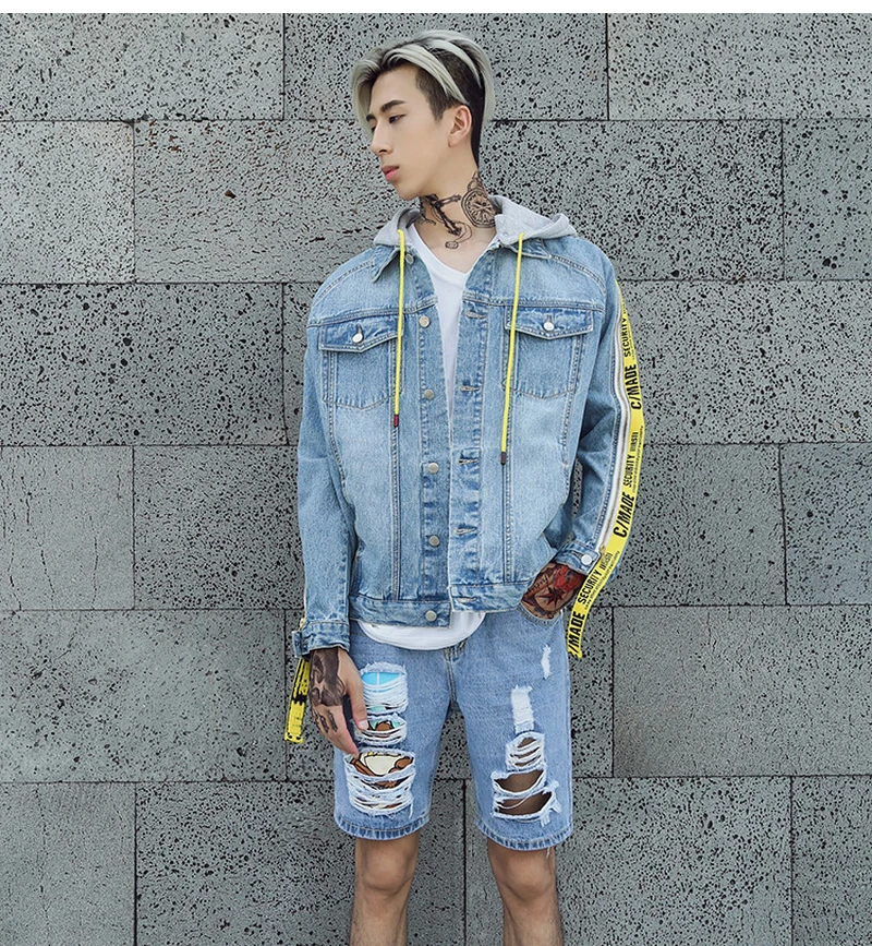 mens short denim jacket