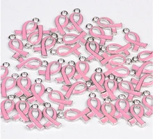 

(10pc) Breast Cancer Charms Pink Ribbon Awareness the Best Quality