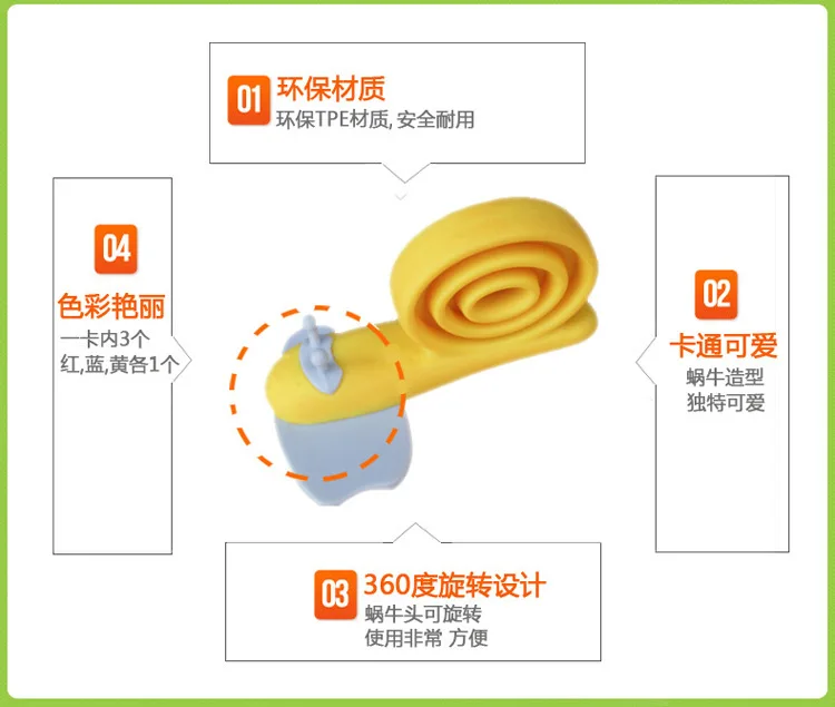Дверная пробка Мультяшные улитки форма дверная остановка домашний Декор Дверные буферы защита пальцев для детей безопасные дверные дорожки уход за детьми; защита замок