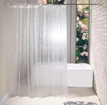

180cm width 3D Shower curtain bath curtain EVA Waterproof curtains with hook