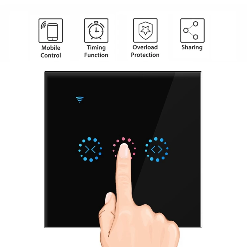 Умный Wifi пресс занавес переключатель мобильное приложение управление Поддержка Alexa Google Home для Электрический моторизованный занавес
